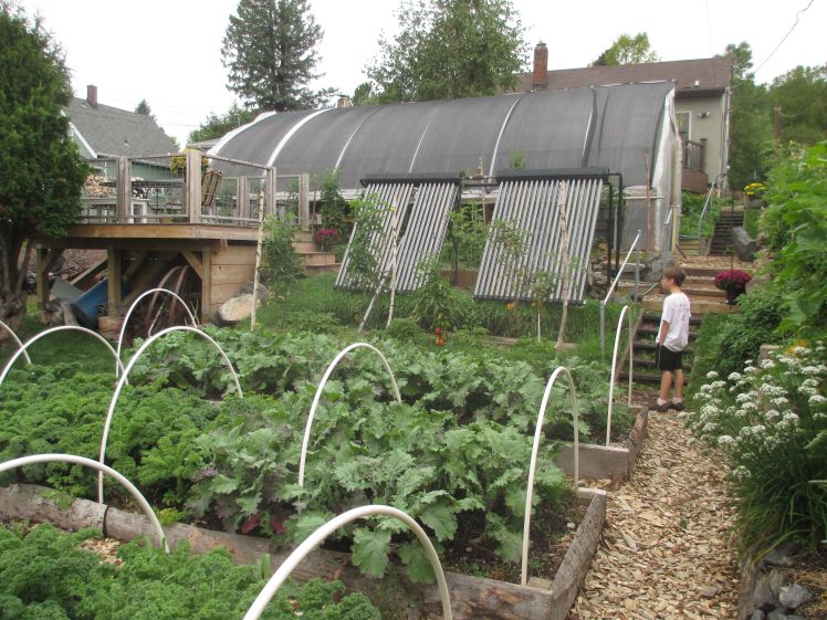 admiring the gardens